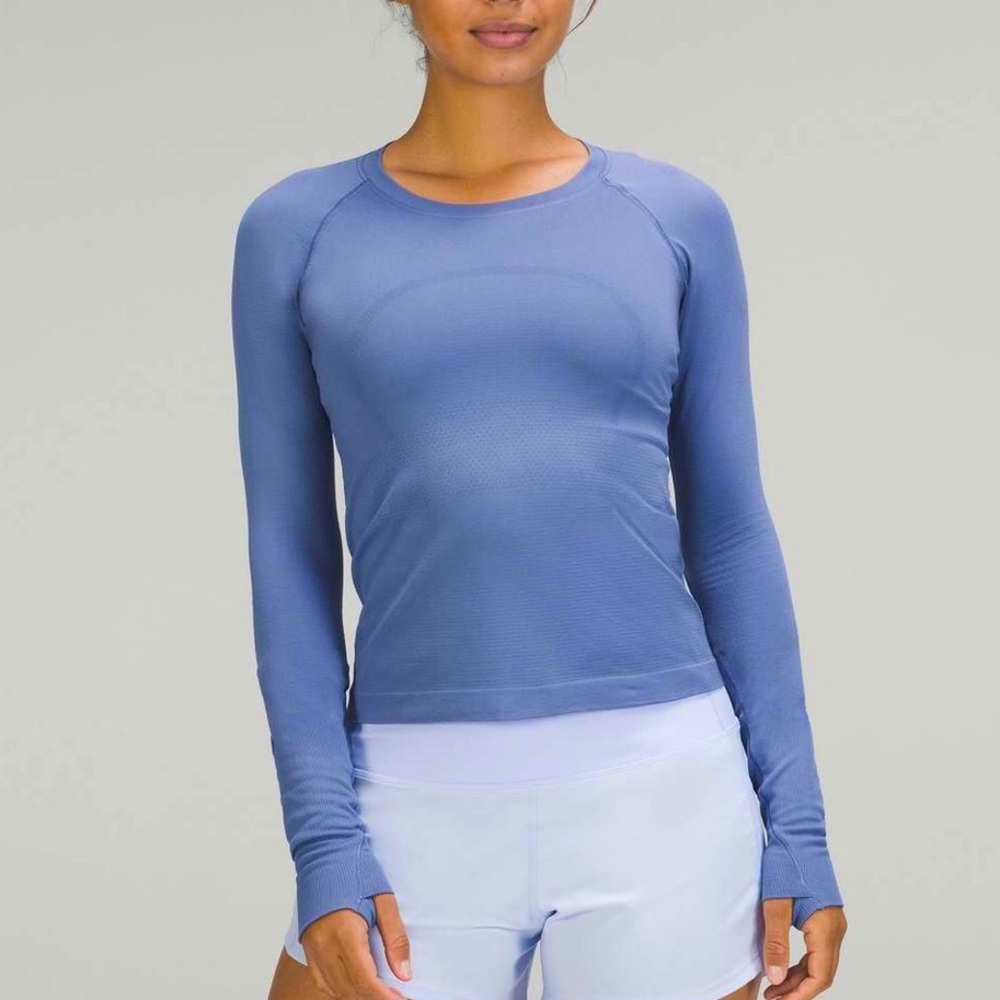 🍋LIKE NEW Lululemon Swiftly Tech Crop tee*Race length